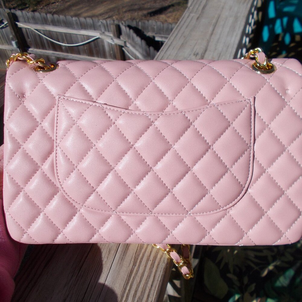 Quilted handbag pink